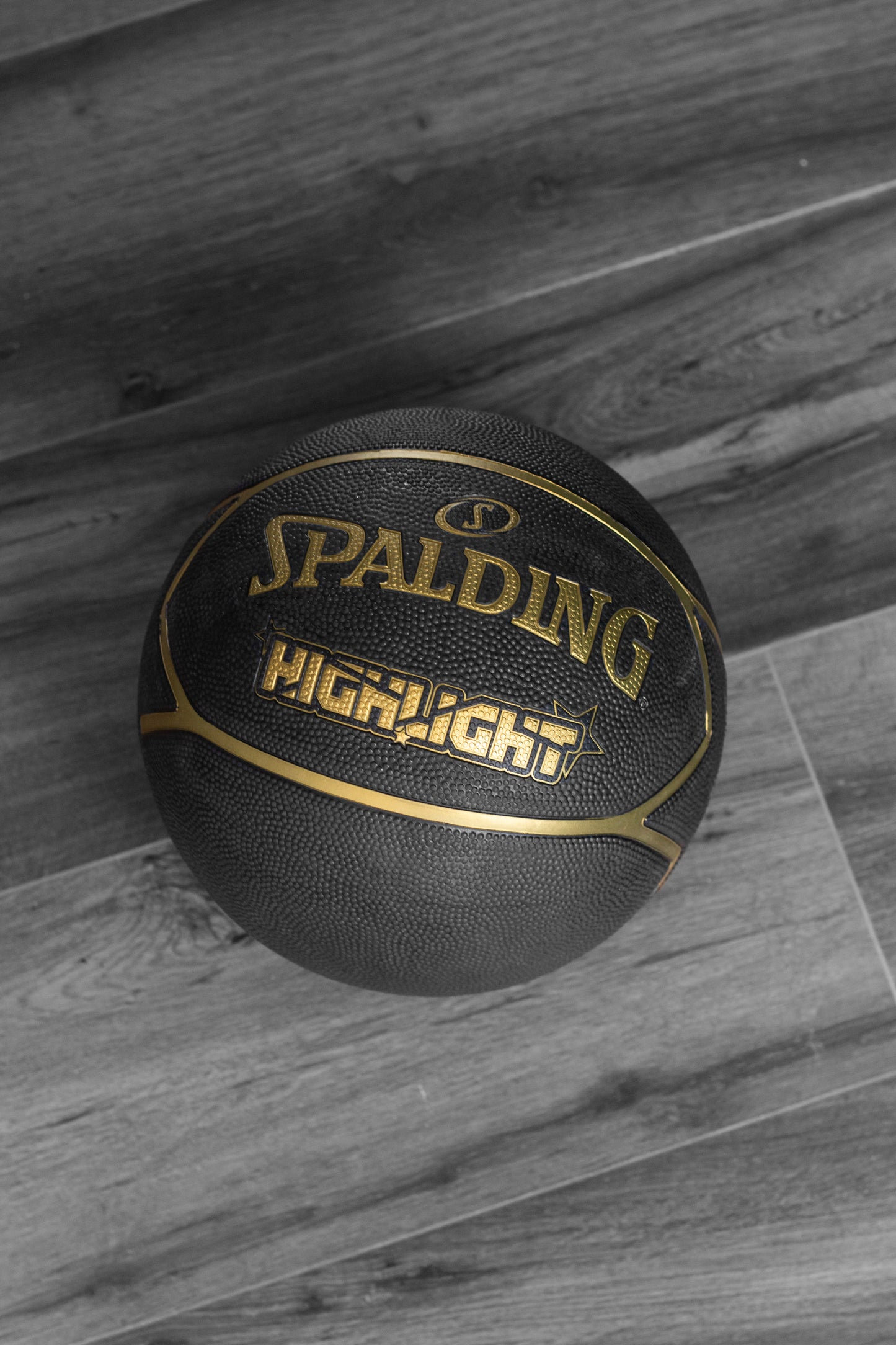 Balón de basketball Spalding Highlight Series Black Gold N° 7
