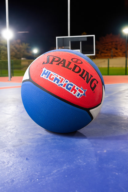 Balón de basketball Spalding Highlight Series Blu Red White N° 7